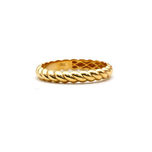 Real Gold Thick Rope Ring 0164 (Size 6) R2828