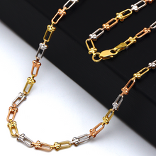 Real Gold GZTF 3 Color Hardware Solid Chain Necklace TC-4566 (40 C.M) CH1248