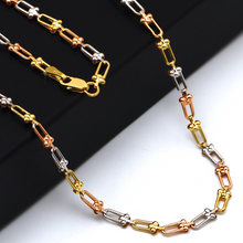 Real Gold GZTF 3 Color Hardware Solid Chain Necklace TC-4566 (50 C.M) CH1247