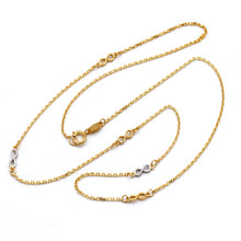 Real Gold 2 Color Five Infinity Necklace YW 1148 (45 C.M) N1533