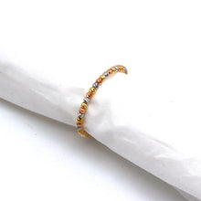 Real Gold 3 Color Beads 1.5 M.M Ring 4129 (Size 6) R2509