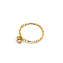 Real Gold Classic Round Stone Ring 0044 (Size 5) R2770