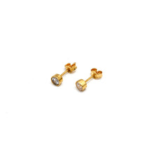Real Gold Stone Stud Earring Set 0132 E1868