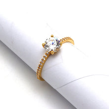 Real Gold Solitaire Stone Wedding & Engagement Ring 0364 (Size 8) R2489