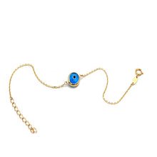 سوار عين الشر أحادي المركز من الذهب الحقيقي 2494 (19 سم) BR1855