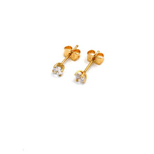 Real Gold Five Base Stone Stud Earrings Set - Model 0233 E1965