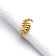 Real Gold Twisted Ring 0194 (Size 5) R2825