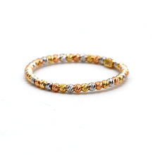 Real Gold 3 Color Beads 1.5 M.M Ring 4129 (Size 7) R2508