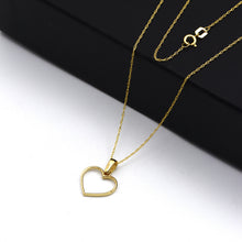 Real Gold Plain Heart Necklace - Model 0271 CWP 1978