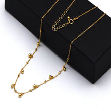 Real Gold 17 Dangler Balls Adjustable Size Necklace (40+5 = 45 C.M) 1246 N1544