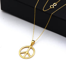 Real Gold Peace Symbol Necklace 0181 CWP 2027