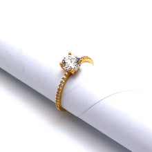 Real Gold Solitaire Stone Wedding & Engagement Ring 0364 (Size 5) R2492