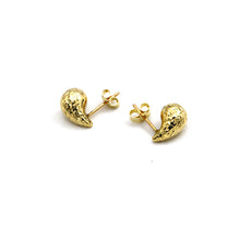 Real Gold Glittering Teardrop Stud Earrings Set - Model 6898-25-DC1 E1929