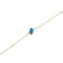 سوار عين الشر أحادي المركز من الذهب الحقيقي 2494 (19 سم) BR1855