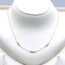 Real Gold Three Love Necklace 1178 (40 C.M) N1532