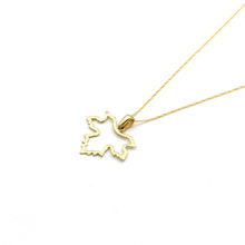 Real Gold Maple Leaf Design Necklace - Model 0074 CWP 1962