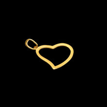 Real Gold Flat Heart Design Pendant 0224 P 1940