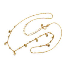 Real Gold 17 Dangler Balls Adjustable Size Necklace (40+5 = 45 C.M) 1246 N1544