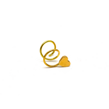 قطعة الأذن بتصميم قلب حلزوني من الذهب الحقيقي H 0407-1 E1820