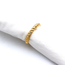 Real Gold Thick Rope Ring 0164 (Size 6) R2828