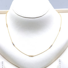 Real Gold 2 Color Five Infinity Necklace YW 1148 (45 C.M) N1533