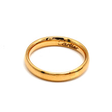 خاتم خطوبة وزفاف سادة من الذهب الحقيقي GZCR 0081 (مقاس 10.5) R2407