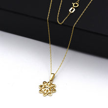 Real Gold Glittering Flower Necklace - Model 0533 CWP 1968