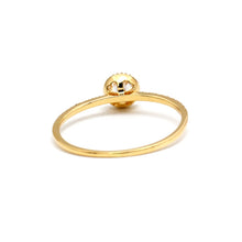 خاتم حجري دائري من الذهب الحقيقي 0165 (مقاس 6.5) R2753