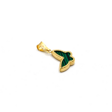قلادة من الذهب الحقيقي على شكل فراشة ولؤلؤ أخضر GZVC 0285 P 1893