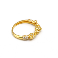 Real Gold GZTF Bubble Hardware Stone Ring 0796 (SIZE 8) R2381