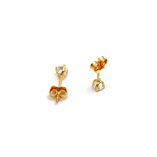 Real Gold Five Base Stone Stud Earrings Set - Model 0233 E1965