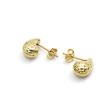 Real Gold Glittering Teardrop Stud Earrings Set - Model 6898-25-DC1 E1929