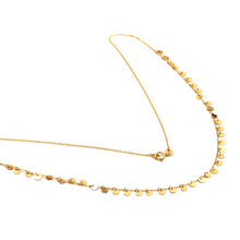 Real Gold Minimalist Round Piece Dangler Hanging Elegant Luxury Necklace 0375 N1418