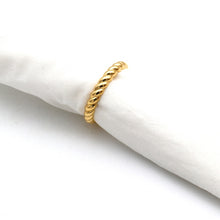 Real Gold Thick Rope Ring 0164 (Size 6) R2828