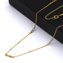 Real Gold 2 Color Five Infinity Necklace YW 1148 (45 C.M) N1533
