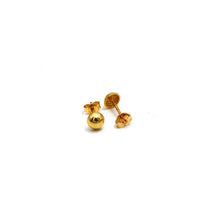 Real Gold Doom with Open Back Stud Earring Set 0047 E1870