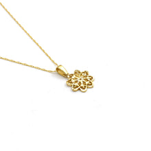 Real Gold Glittering Flower Necklace - Model 0533 CWP 1968