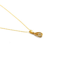 Real Gold Stone in Oval Cage Necklace 0658 CWP 1936