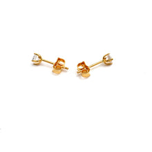 Real Gold Five Base Stone Stud Earrings Set - Model 0233 E1965