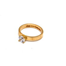  GZCR خاتم سوليتير من الذهب الحقيقي 0671 (مقاس 6) R2424