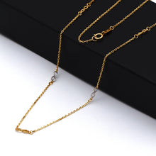 Real Gold 2 Color Five Infinity Necklace YW 1148 (45 C.M) N1533