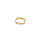 Real Gold Plain V Design Maze Hoop Ring (Size 4) - Model 6905 R3043