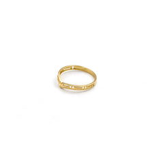 Real Gold Plain V Design Maze Hoop Ring (Size 9) - Model 6905 R2561