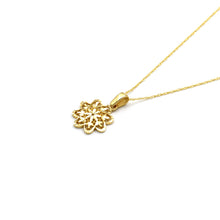 Real Gold Glittering Flower Necklace - Model 0533 CWP 1968