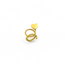 Real Gold Spiral Heart Ear Piercing H 0407-1 E1820