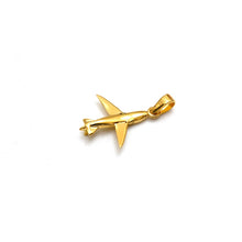 Real Gold Spark Jet Airplane Charm Pendant 0175 P 2028