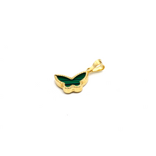 Real Gold GZVC Butterfly Green Pearl Pendant 0285 P 1893