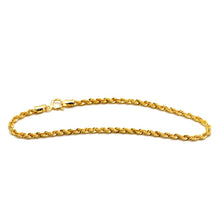 Real Gold Plain Rope Chain Bracelet (21 C.M) - Model 7130 BR1864