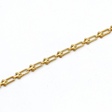 Real Gold GZTF Hardware Solid Textured Chain Necklace 4725 (45 C.M) CH1236