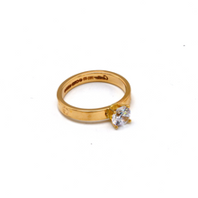 Real Gold GZCR Solitaire Ring 0671 (SIZE 8) R2426